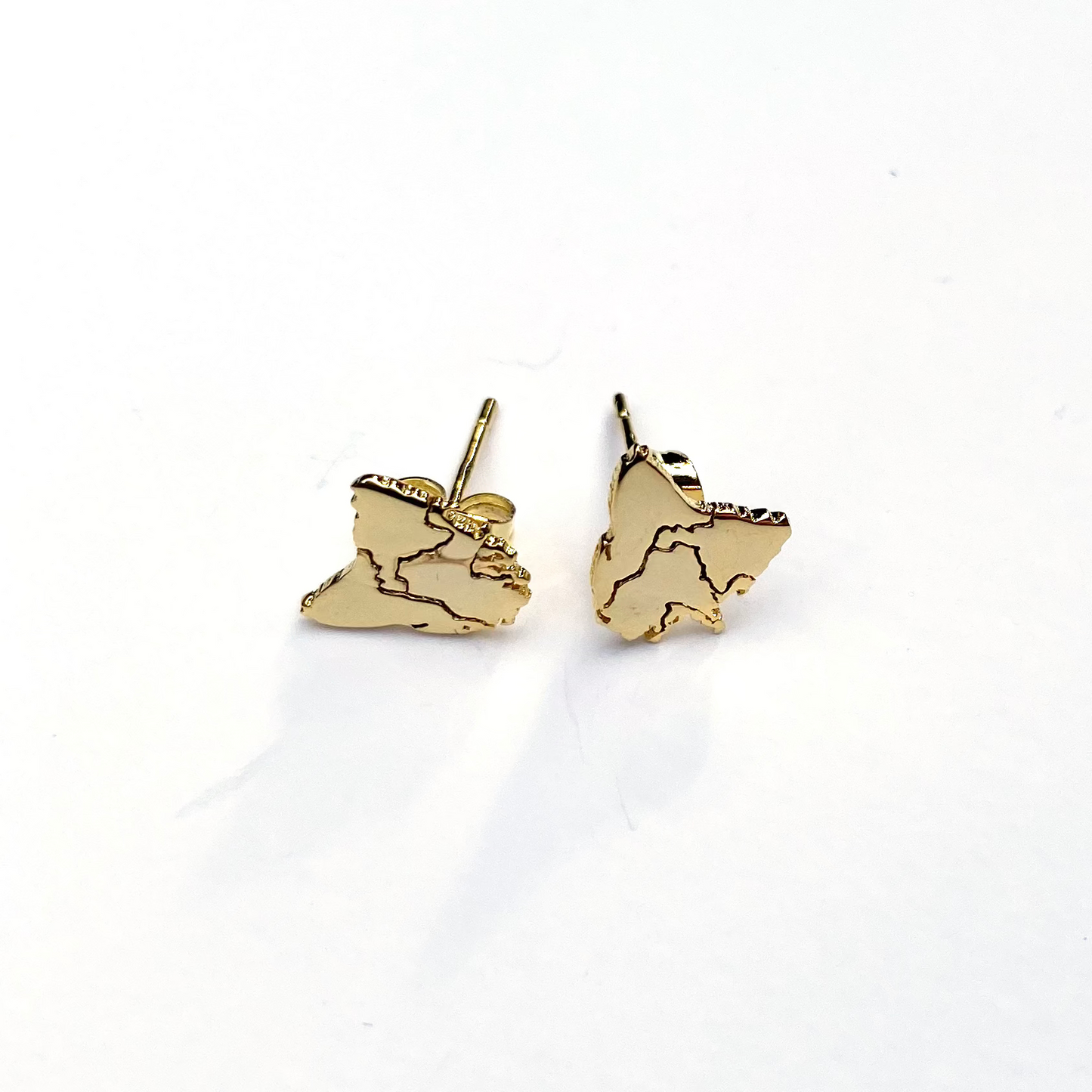 Tassie Map Earring (Plated) - Stud