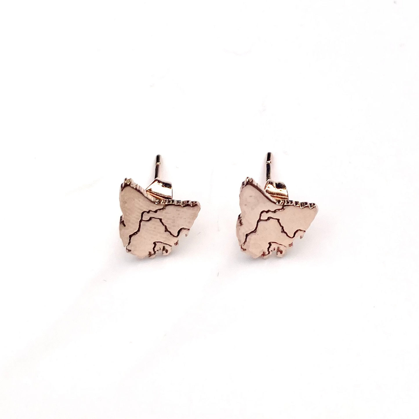 Tassie Map Earring (Plated) - Stud
