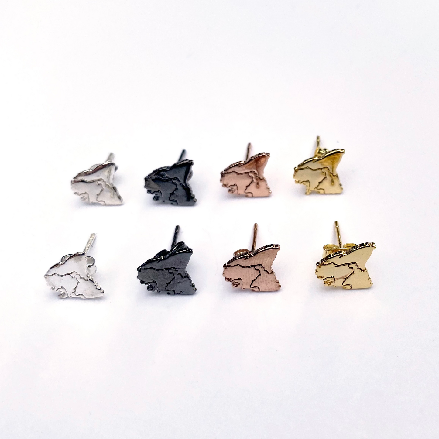 Tassie Map Earring (Plated) - Stud