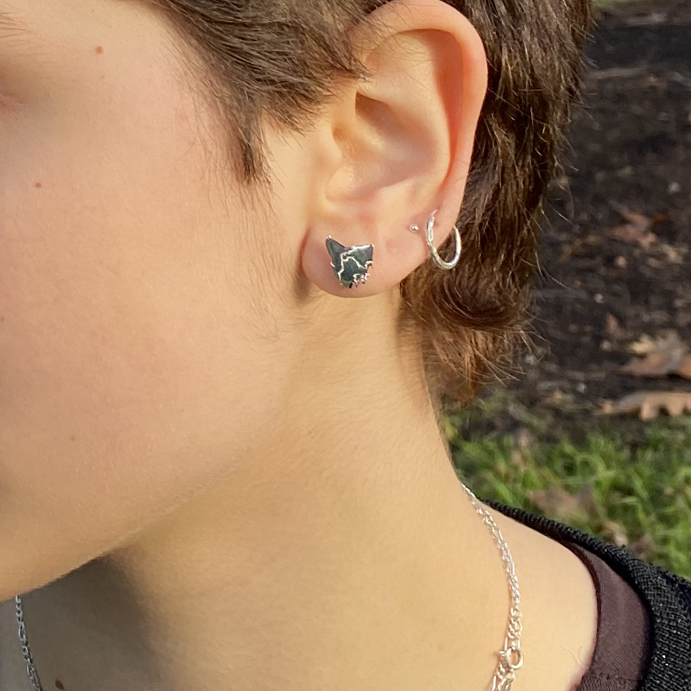 Tassie Map Earring (Plated) - Stud