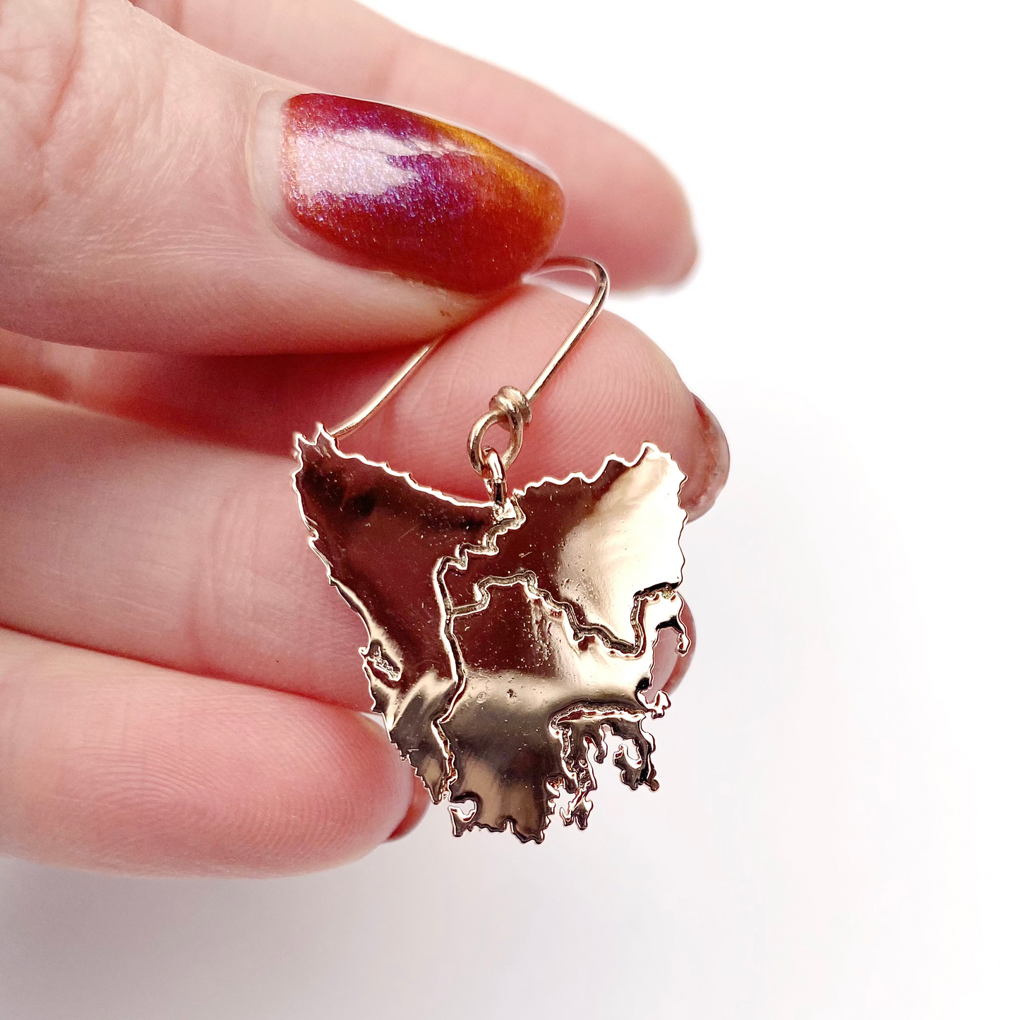 Tassie Map Earring - Hook