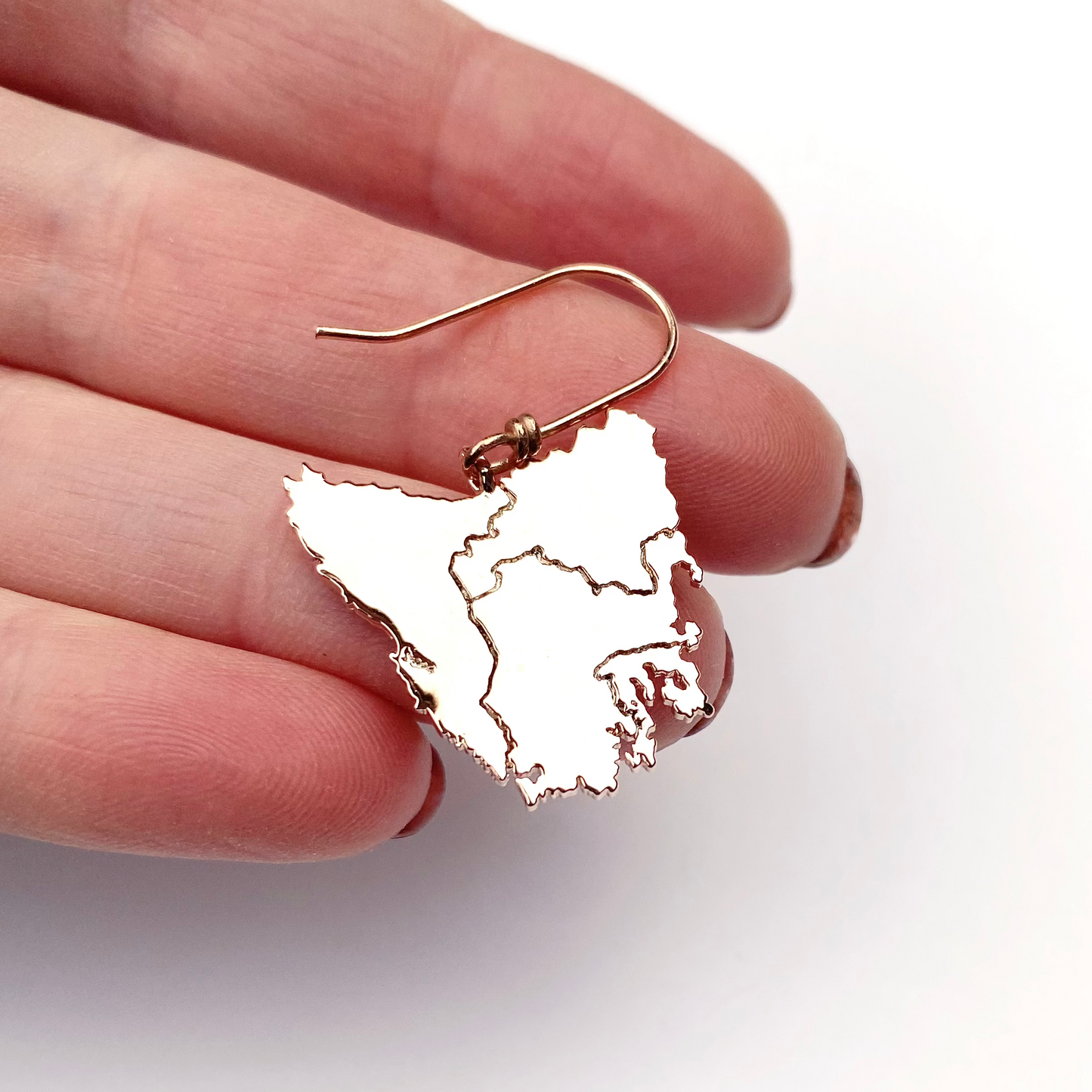 Tassie Map Earring - Hook