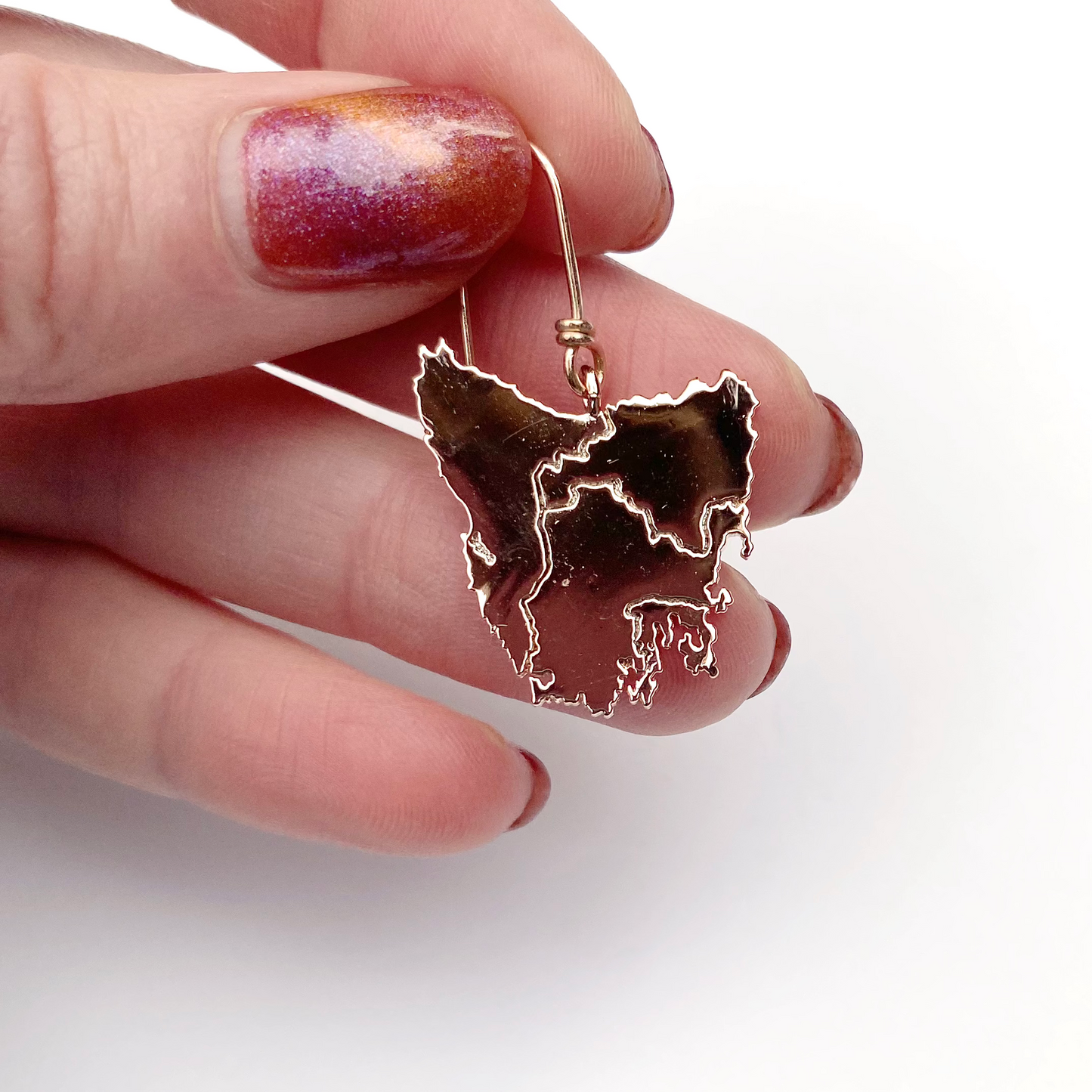 Tassie Map Earring - Hook