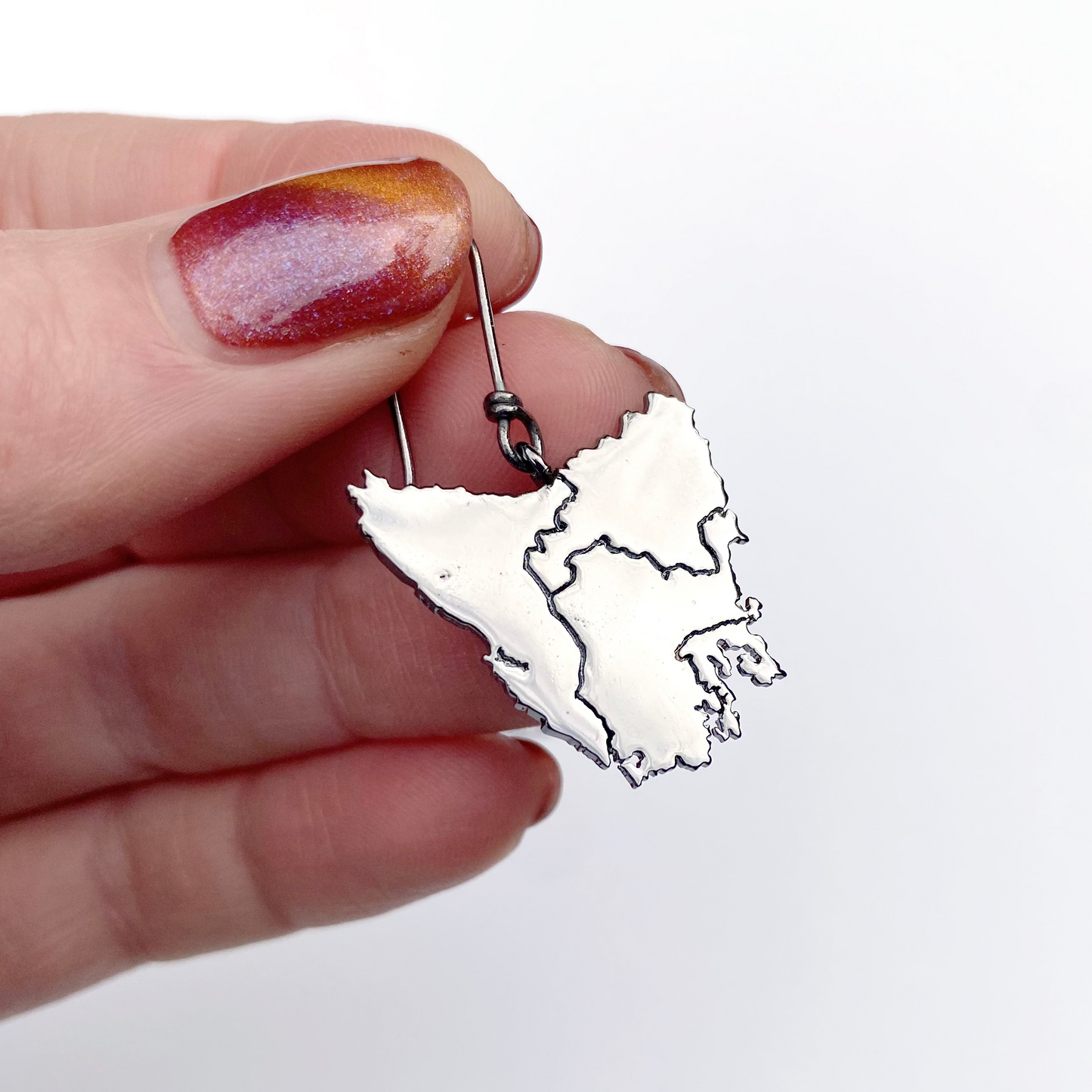 Tassie Map Earring - Hook